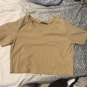 Shein tan crop top